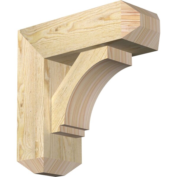 Ekena Millwork Imperial Craftsman Rough Sawn Bracket w/ Offset Brace, Douglas Fir, 6"W x 16"D x 16"H BKT0604X16X16IMP04RDF - main